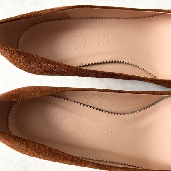 J Crew Colette Pumps in Brown Suede Classic Mid Heel Size 7 workwear office - Picture 6 of 9